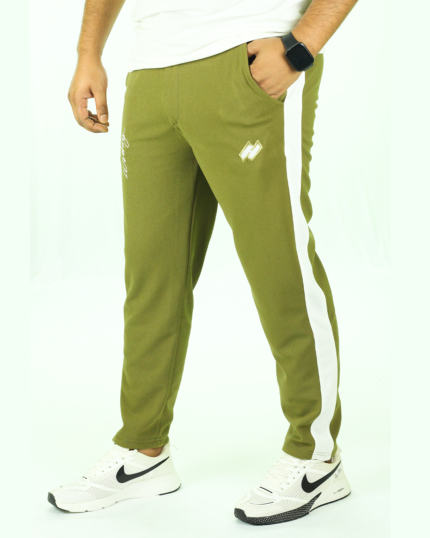 Luxury Stripe Olive Trouser
